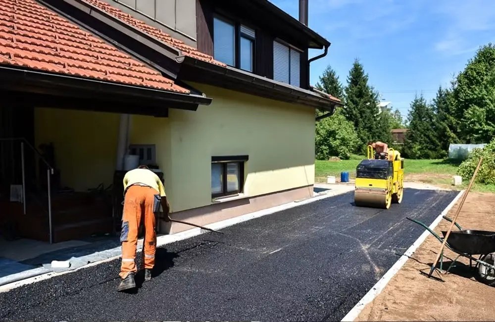 Paving being done for Private Homes in Darien geotagged