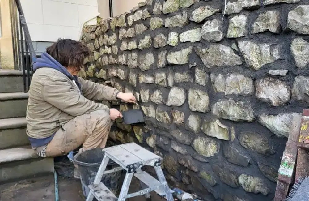 Stone Wall Restoration being done in Greenwich geotagged