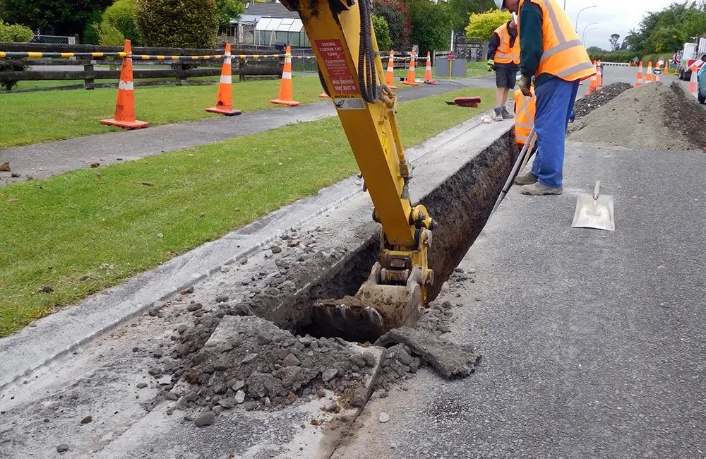 Urban Drainage Work being done in Stamford geotagged