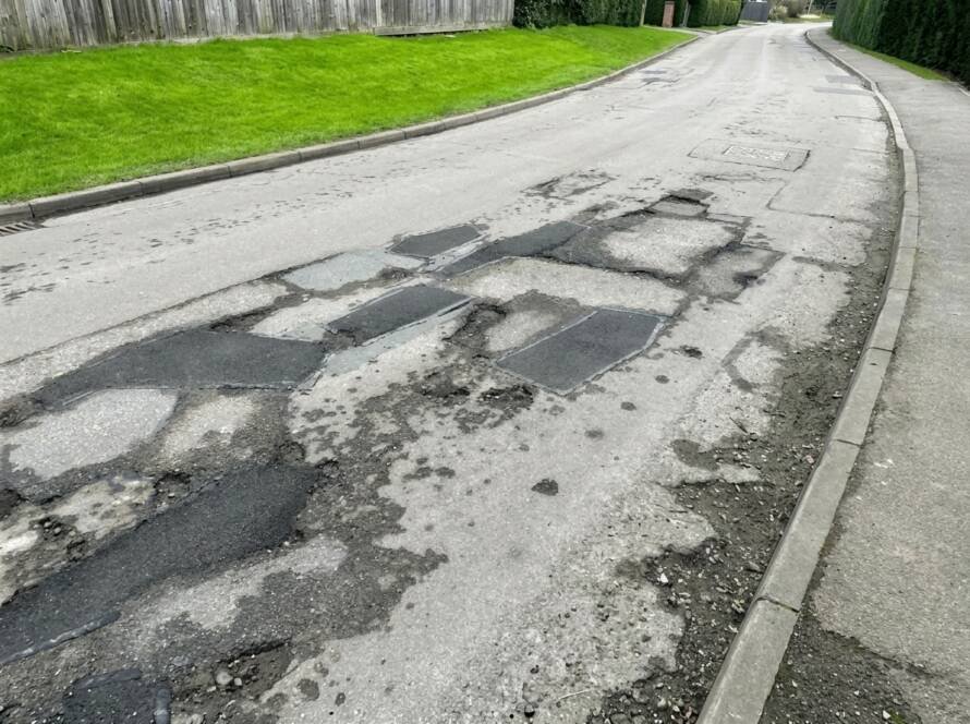 Potholes in Driveway