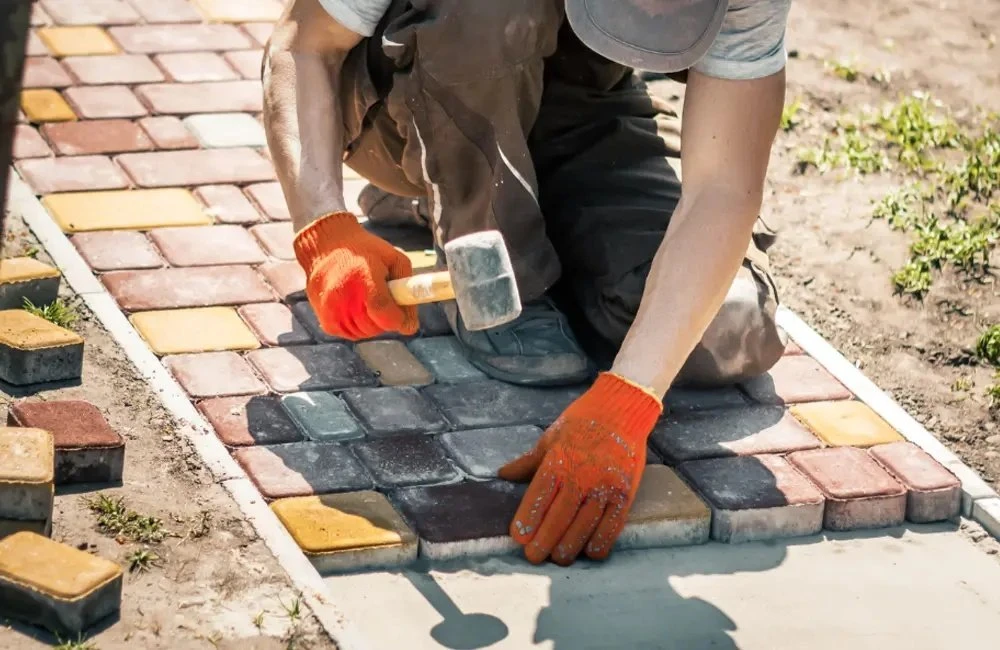 Hardscaping Work being done in Stamford geotagged