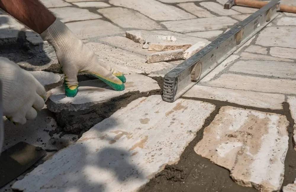 Mason Doing Stonework in Norwalk geotagged
